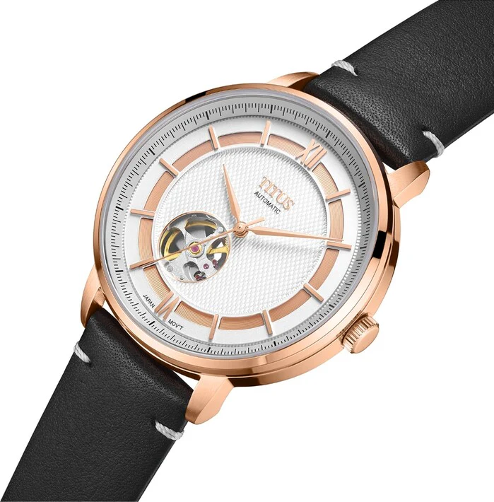 Enlight 3 Hands Mechanical Skeleton Leather Watch (W06-03277-006) - Image 2