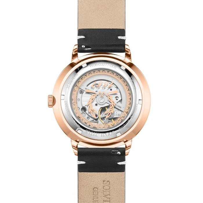 Enlight 3 Hands Mechanical Skeleton Leather Watch (W06-03277-006) - Image 3