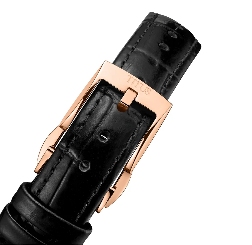 Enlight 3 Hands Mechanical Skeleton Leather Watch (W06-03278-004) - Image 4