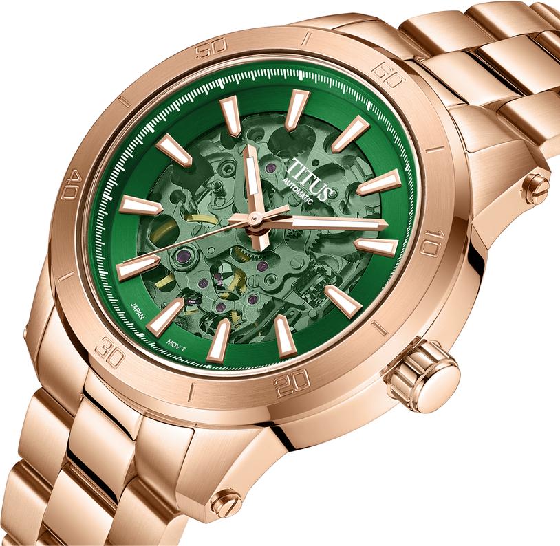 Aspira 3 Hands Mechanical Skeleton Stainless Steel Watch (W06-03281-006) - Image 2