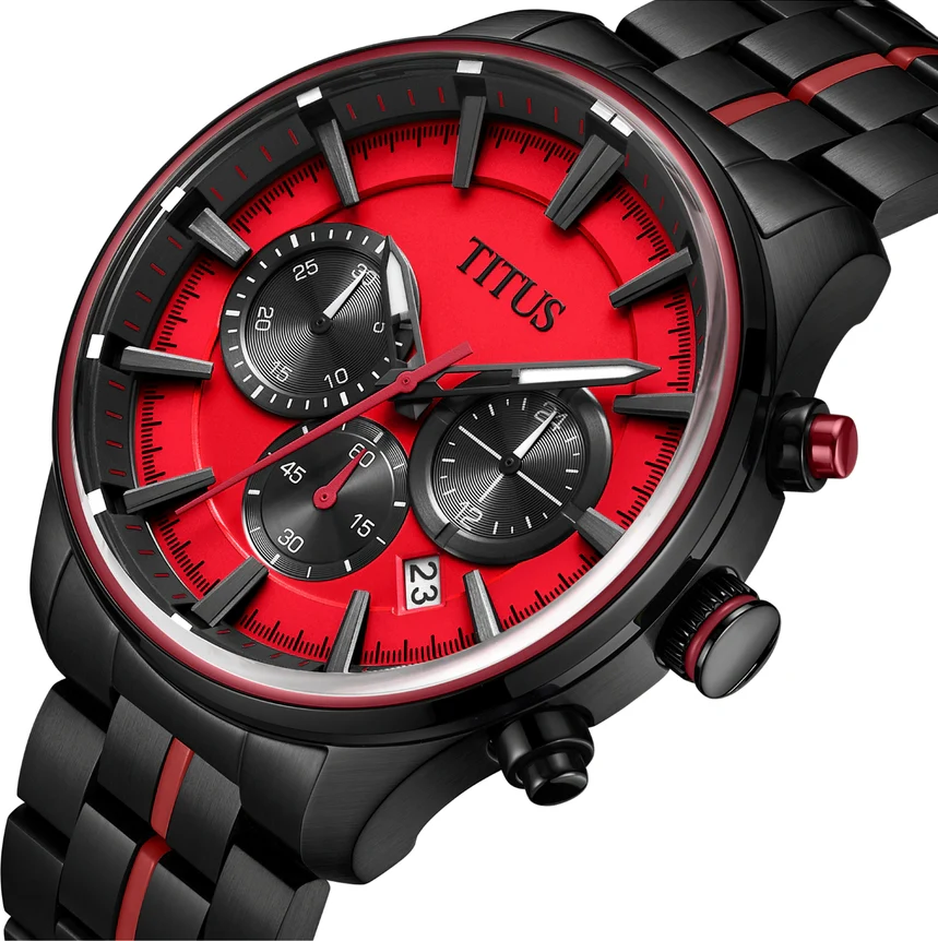 Saber Chronograph Quartz Stainless Steel Watch (W06-03282-005) - Image 2