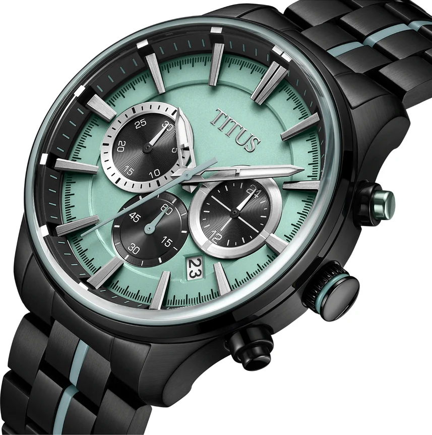 Saber Chronograph Quartz Stainless Steel Watch (W06-03282-006) - Image 2