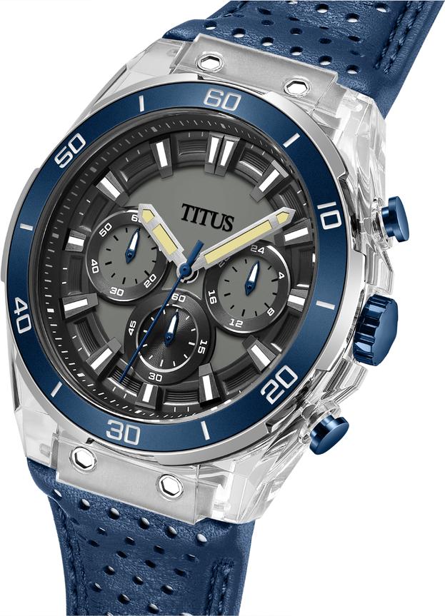Modernist Chronograph Quartz Leather Watch (W06-03285-008) - Image 2