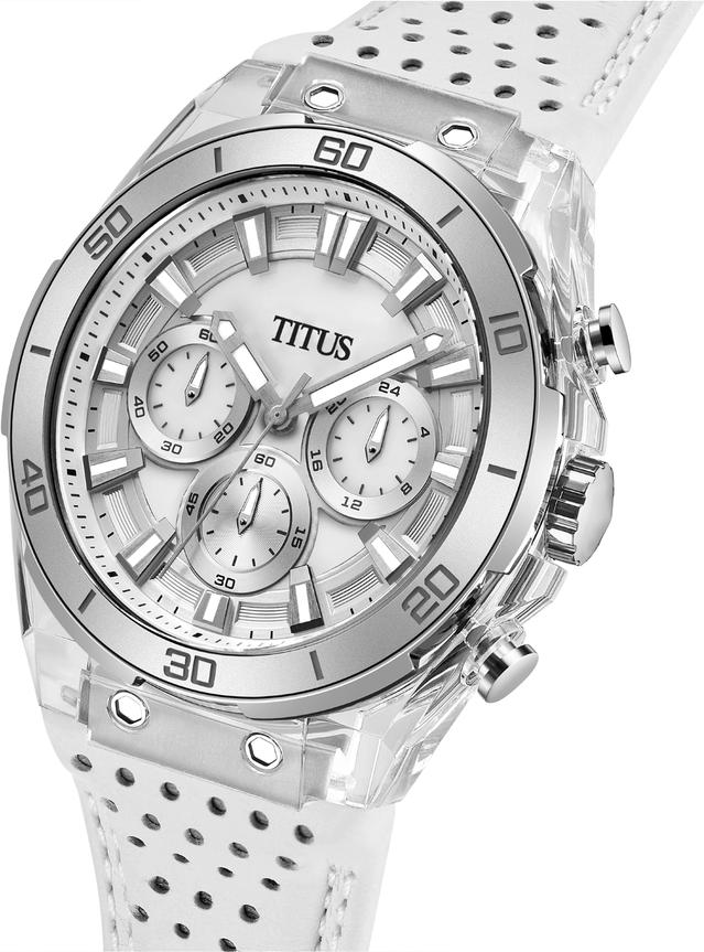 Modernist Chronograph Quartz Leather Watch (W06-03285-012) - Image 2