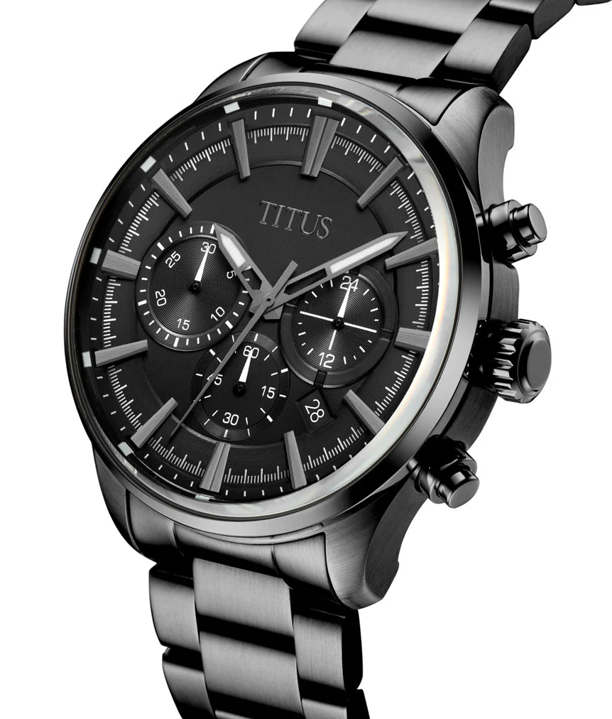Saber Chronograph Quartz Stainless Steel Watch (W06-03286-007) - Image 2