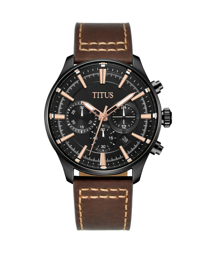 Saber Chronograph Quartz Leather Watch (W06-03286-011)
