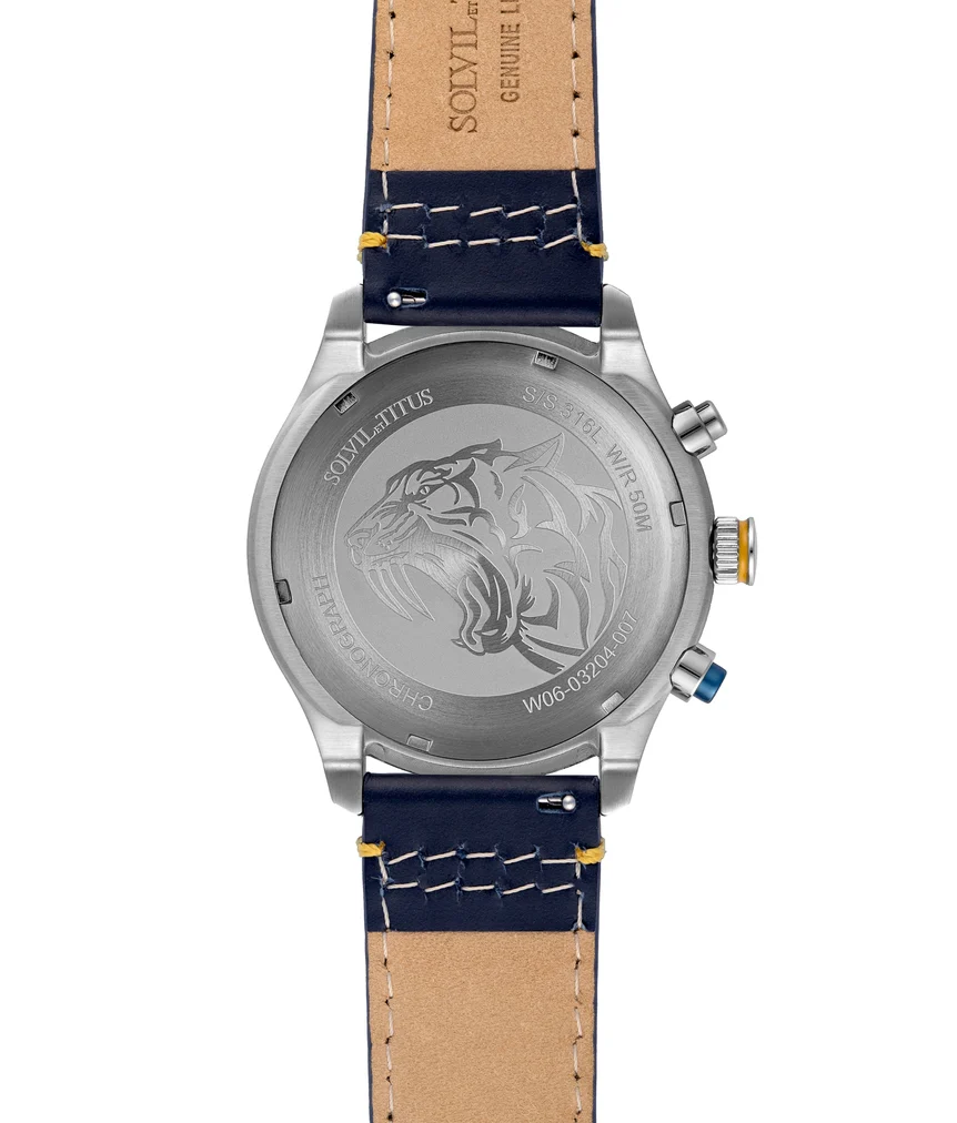 Saber Chronograph Quartz Leather Watch (W06-03287-001) - Image 3