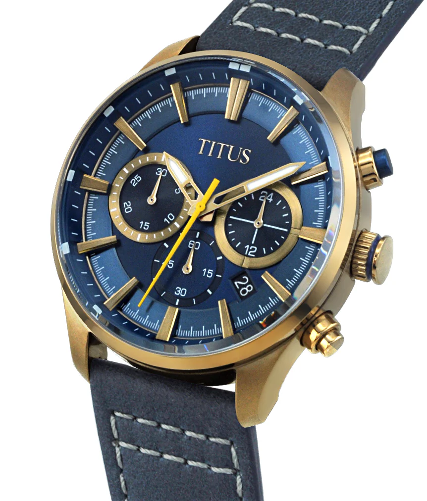 Saber Chronograph Quartz Leather Watch W06-03287-012 - Image 2