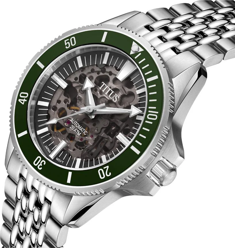 Valor 3 Hands Mechanical Skeleton Stainless Steel Watch (W06-03296-004) - Image 2