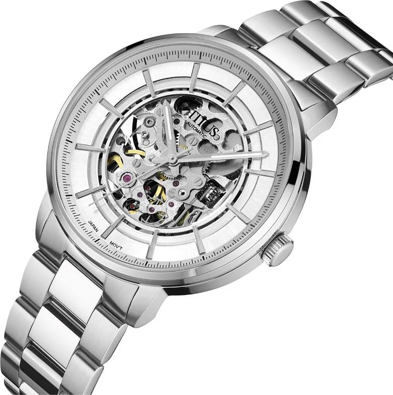 Enlight 3 Hands Mechanical Skeleton Stainless Steel Watch (W06-03305-001) - Image 2