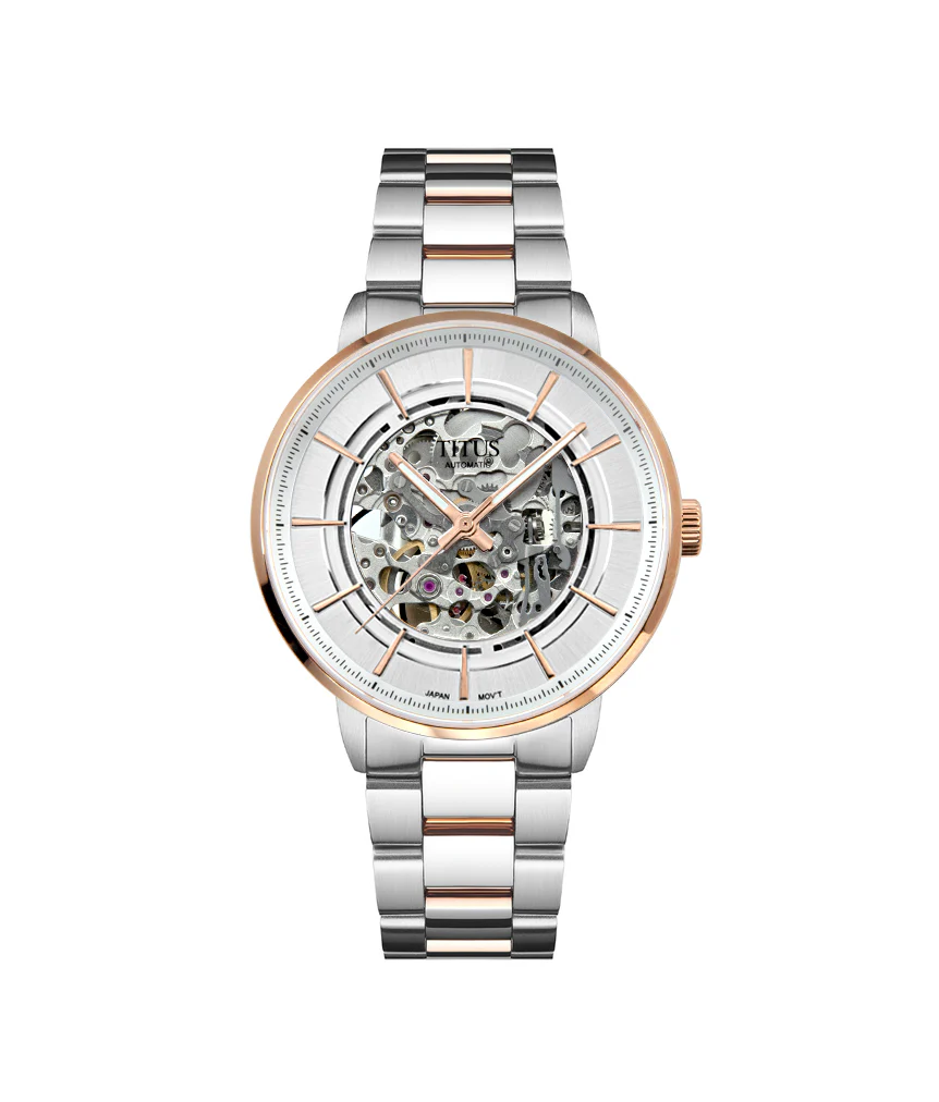 Enlight 3 Hands Mechanical Skeleton Stainless Steel Watch (W06-03305-002)