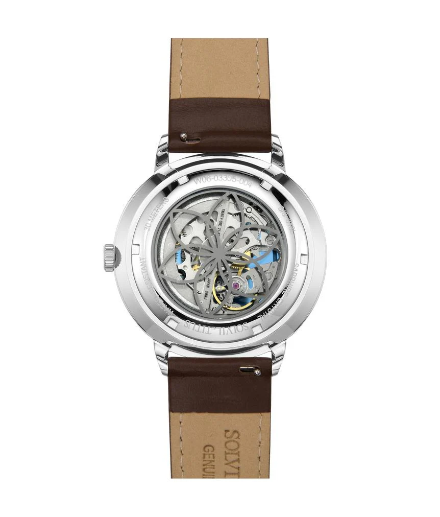 Enlight 3 Hands Mechanical Skeleton Leather Watch (W06-03305-004) - Image 3