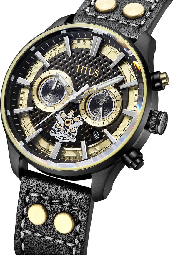 Saber "Lion Dance" Chronograph Quartz Leather Watch W06-03318-004 - Image 2