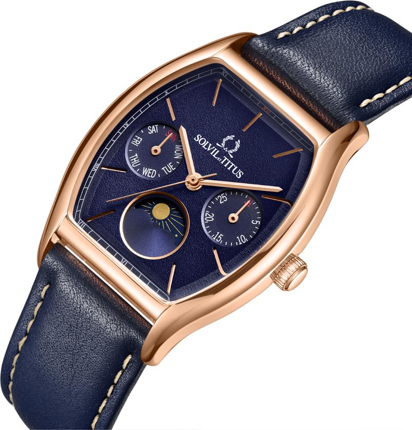 Barista Multi-Function with Day Night Indicator Quartz Leather Watch (W06-03324-004) - Image 2