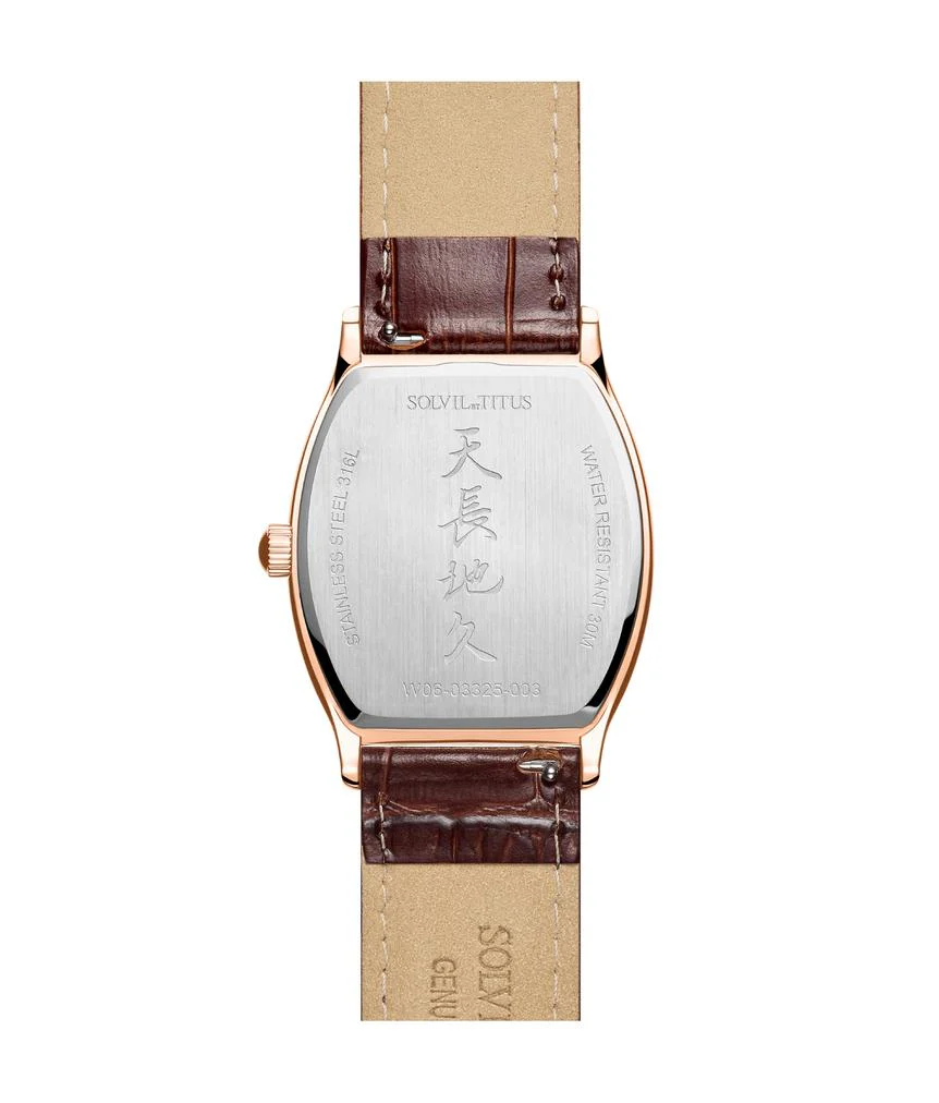 Barista 3 Hands Date Quartz Leather Watch (W06-03325-003) - Image 3