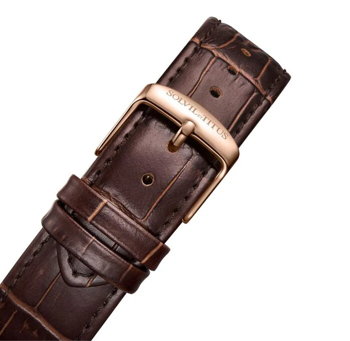 Barista 3 Hands Date Quartz Leather Watch (W06-03325-005) - Image 4