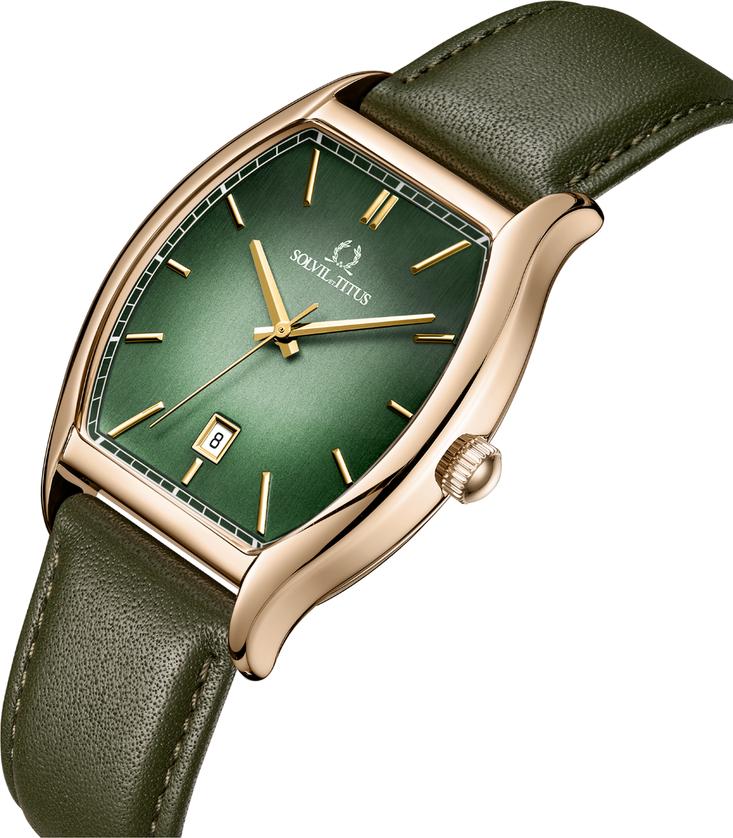 Barista 3 Hands Date Quartz Leather Watch (W06-03325-006) - Image 2