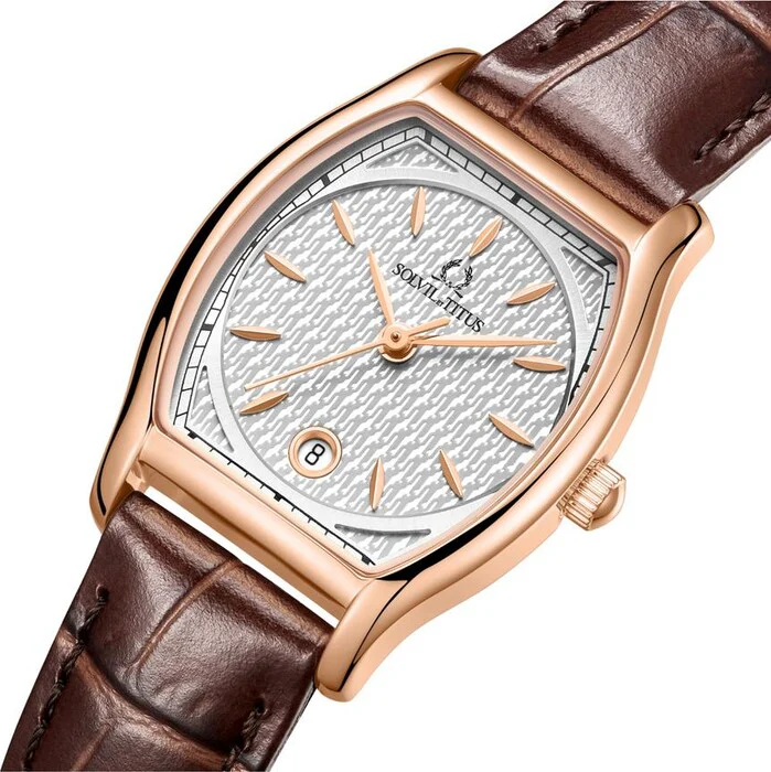 Barista 3 Hands Date Quartz Leather Watch (W06-03326-005) - Image 2