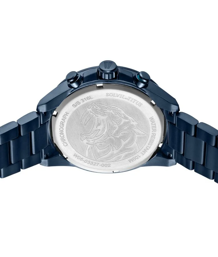 Saber Chronograph Quartz Stainless Steel Watch (W06-03327-002) - Image 3