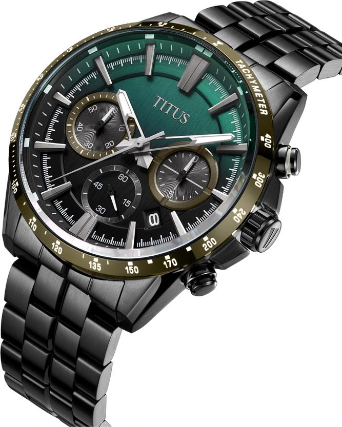 Saber Chronograph Quartz Stainless Steel Watch (W06-03327-003) - Image 2
