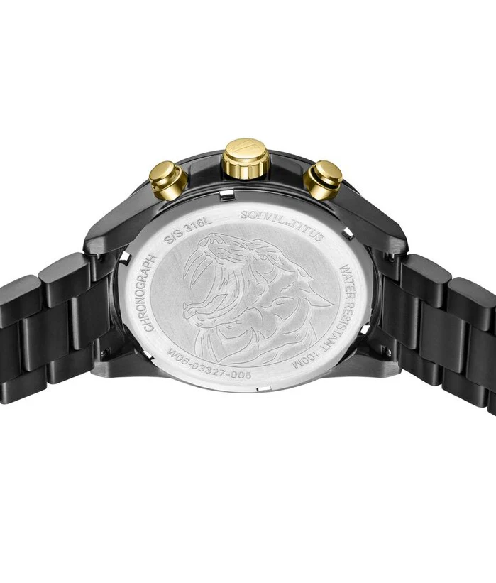 Saber Chronograph Quartz Stainless Steel Watch (W06-03327-005) - Image 3