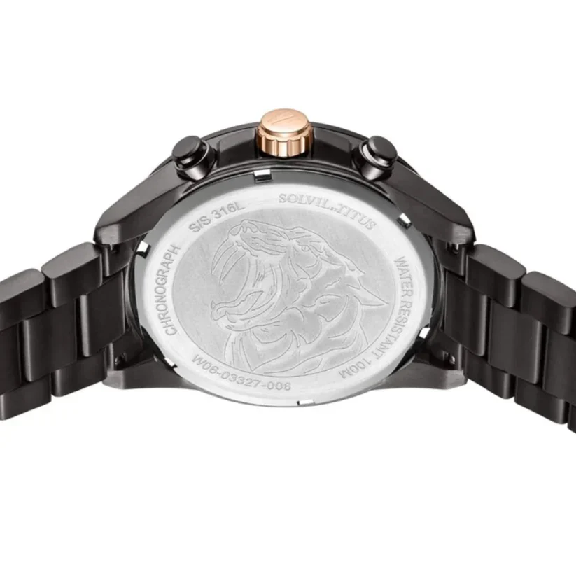 Saber Chronograph Quartz Stainless Steel Watch (W06-03327-006) - Image 3