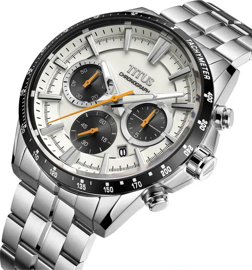 Saber Chronograph Quartz Stainless Steel Watch (W06-03337-002) - Image 2