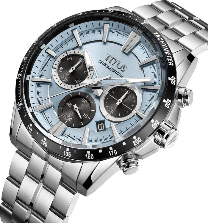 Saber Chronograph Quartz Stainless Steel Watch (W06-03337-003) - Image 2