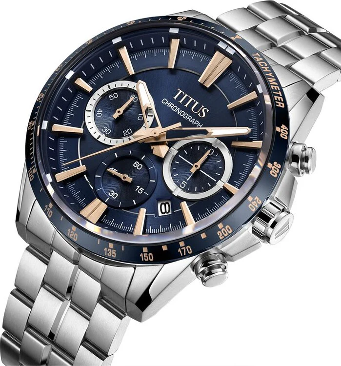 Saber Chronograph Quartz Stainless Steel Watch (W06-03337-006) - Image 2