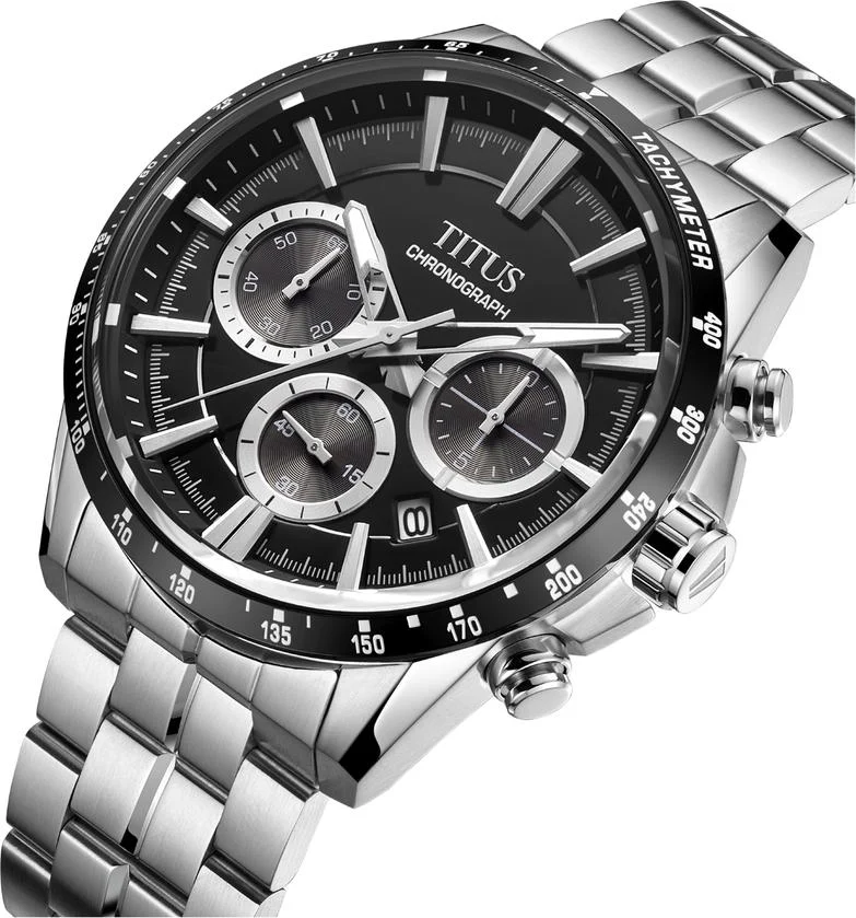 Saber Chronograph Quartz Stainless Steel Watch W06-03337-007 - Image 2
