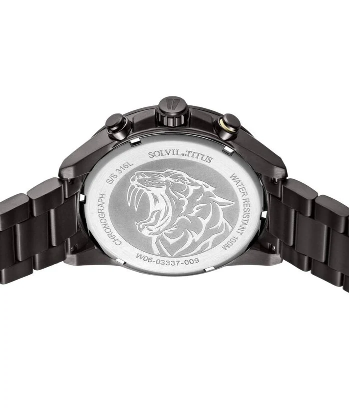 Saber Chronograph Quartz Stainless Steel Watch (W06-03337-009) - Image 3