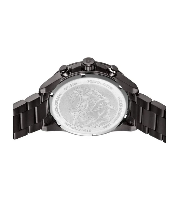 Saber Chronograph Quartz Stainless Steel Watch (W06-03337-018) - Image 3