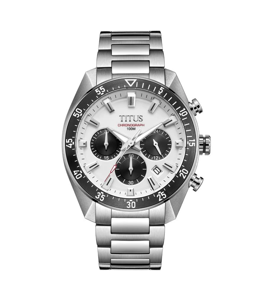 Modernist Chronograph Quartz Stainless Steel Watch (W06-03338-001)