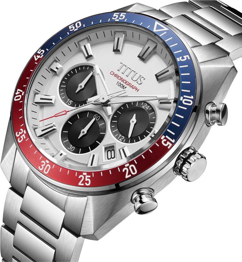 Modernist Chronograph Quartz Stainless Steel Watch (W06-03338-005) - Image 2
