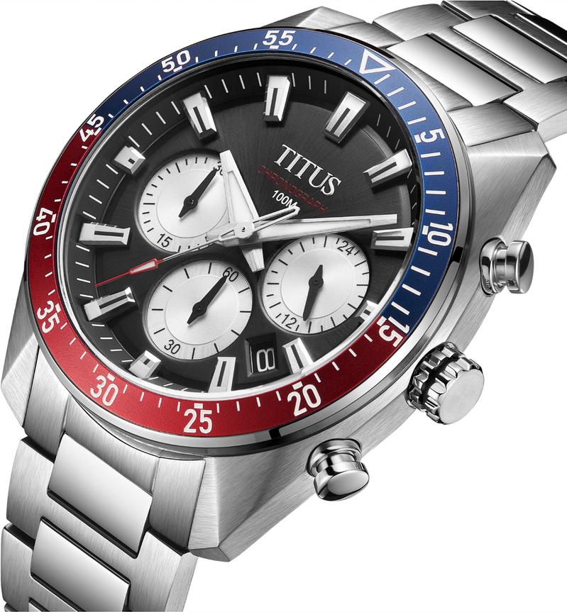 Modernist Chronograph Quartz Stainless Steel Watch (W06-03338-006) - Image 2