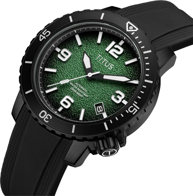 The Cape 3 Hands Date Mechanical Silicone Watch  W06-03341-009 - Image 2