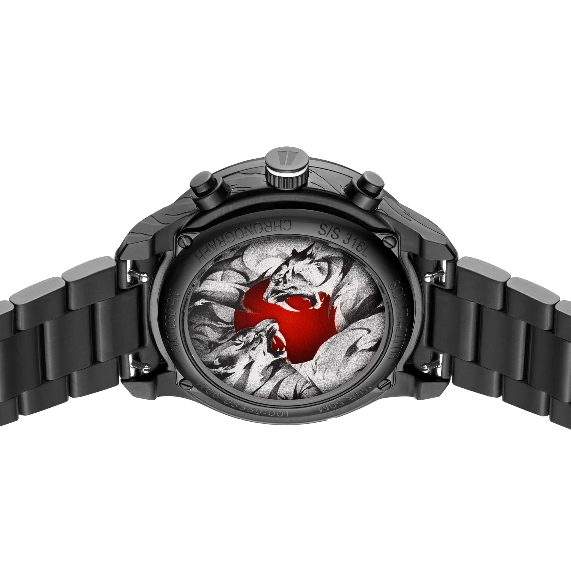 Saber Chronograph Quartz Stainless Steel / Leather Watch W06-03359-001 - Image 6
