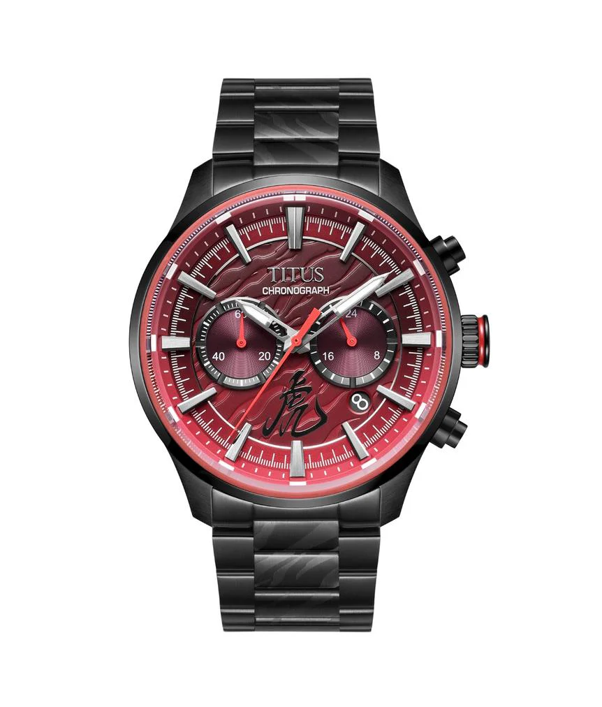 Saber Chronograph Quartz Stainless Steel / Leather Watch W06-03359-002 - Image 2