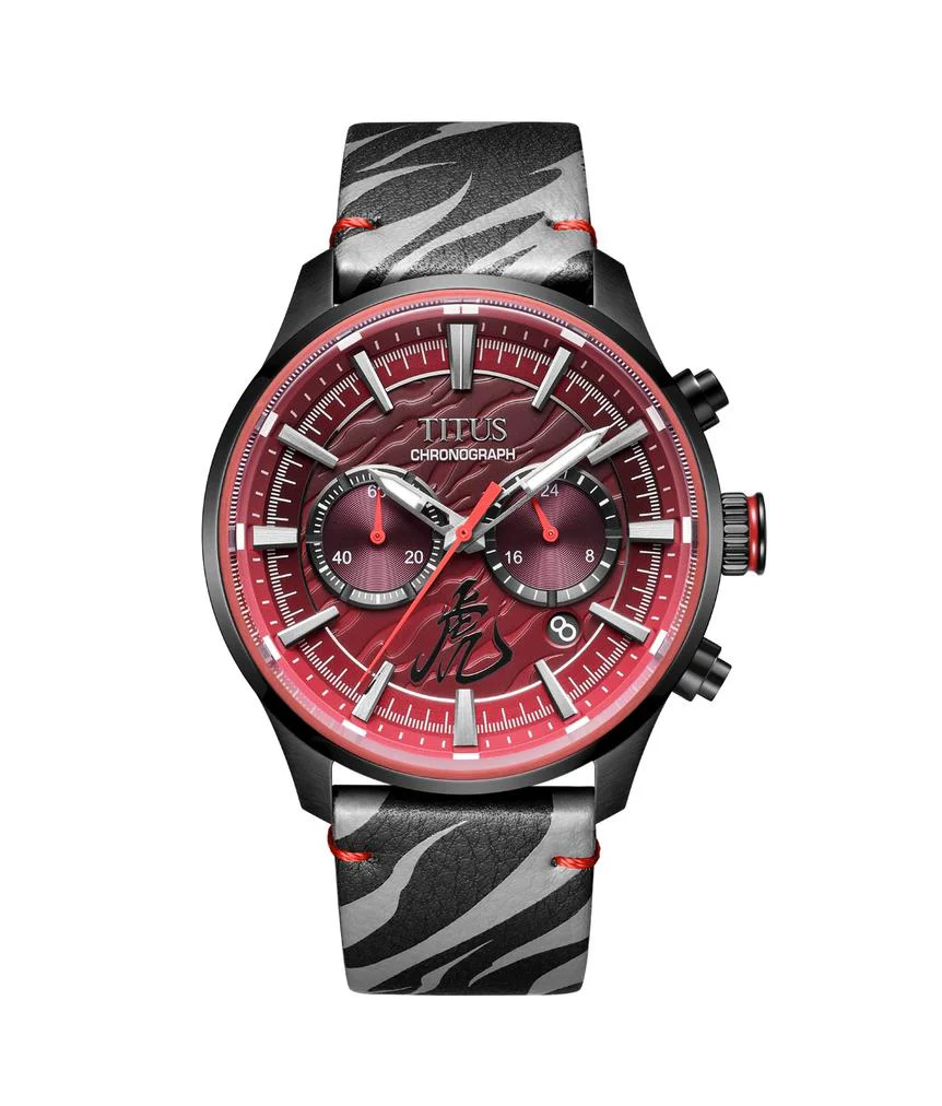 Saber Chronograph Quartz Stainless Steel / Leather Watch W06-03359-002 - Image 3