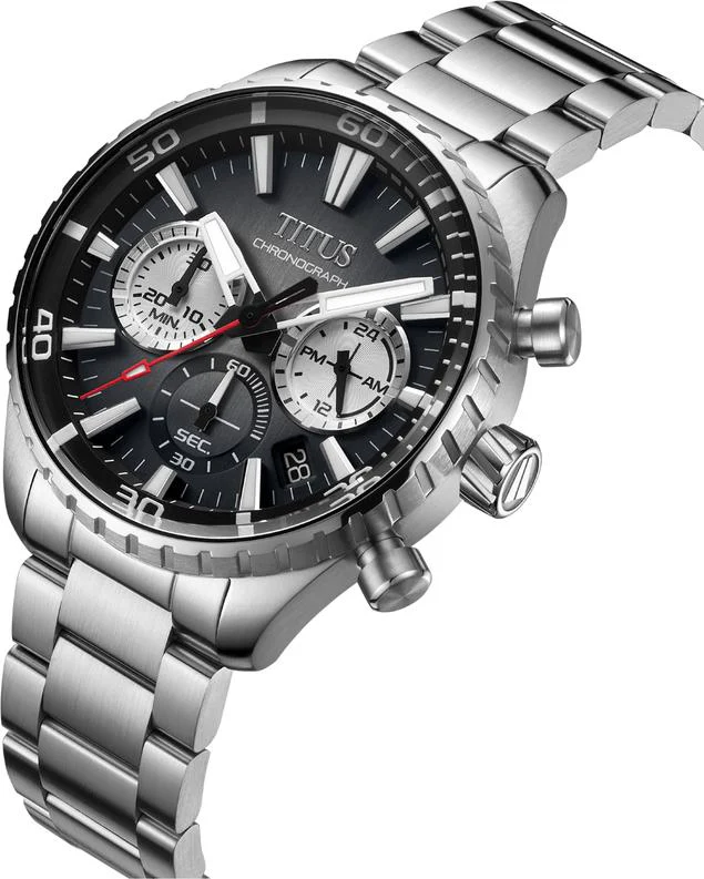Saber Chronograph Quartz Stainless Steel Watch W06-03364-002 - Image 2