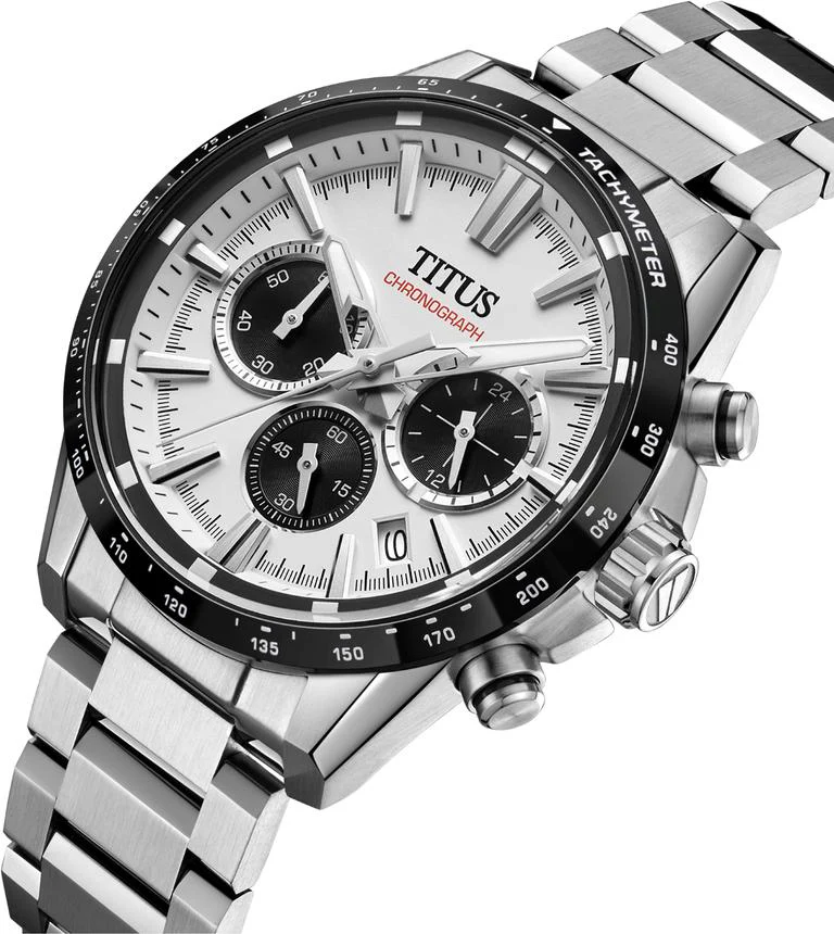 Saber Chronograph Quartz Stainless Steel Watch  W06-03401-001 - Image 2