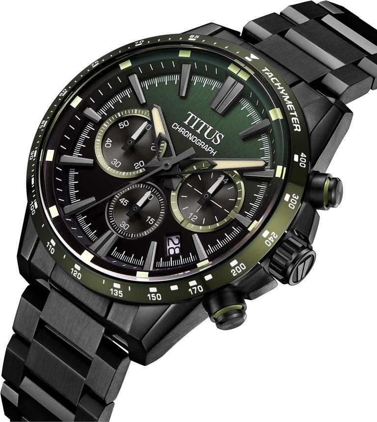 Saber Chronograph Quartz Stainless Steel Watch W06-03401-006 - Image 2