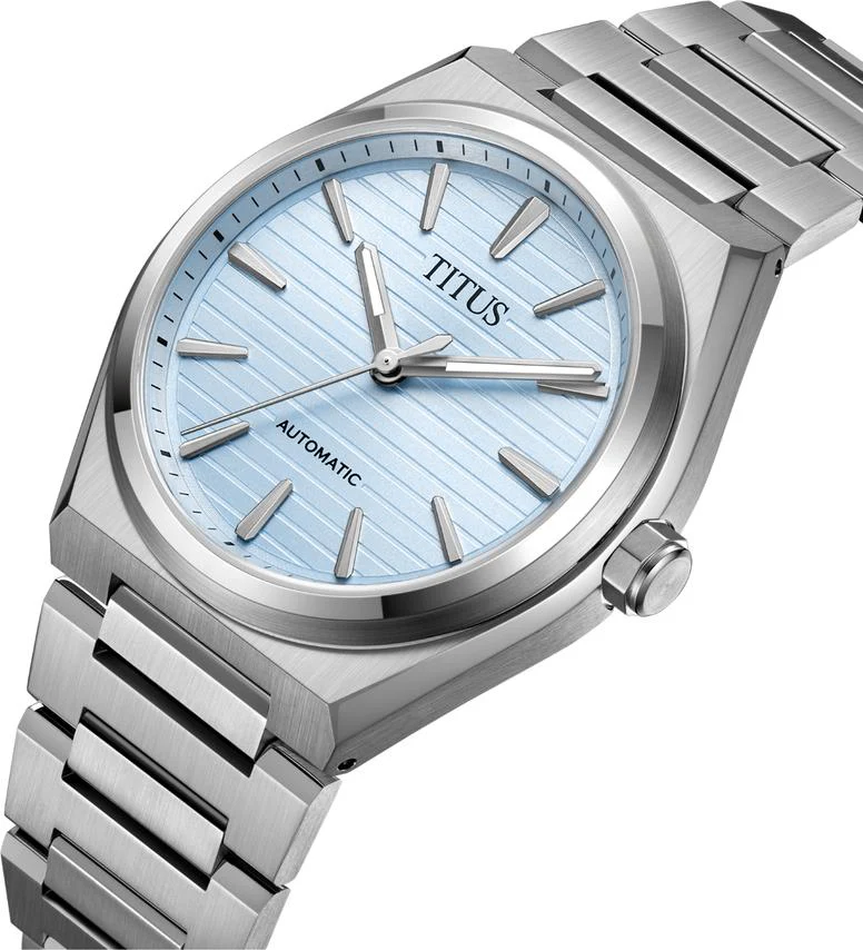 VINYL 3 Hands Mechanical Stainless Steel Watch  W06-03402-001 - Image 2