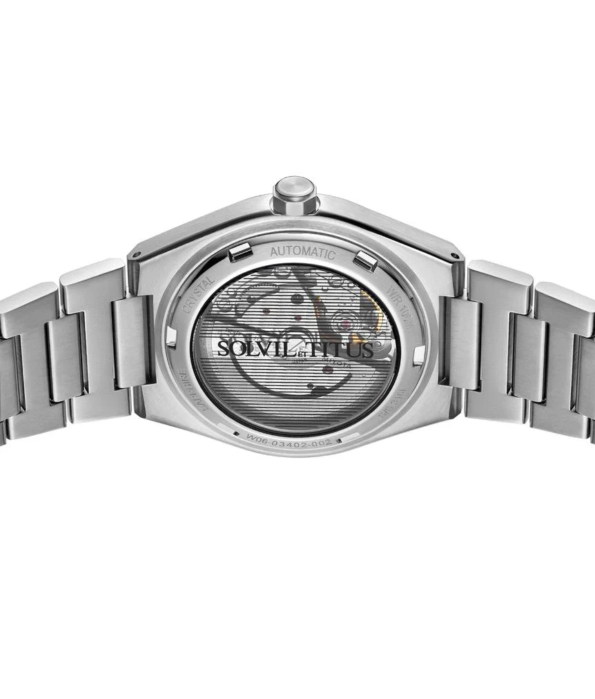 VINYL 3 Hands Mechanical Stainless Steel Watch  W06-03402-002 - Image 3