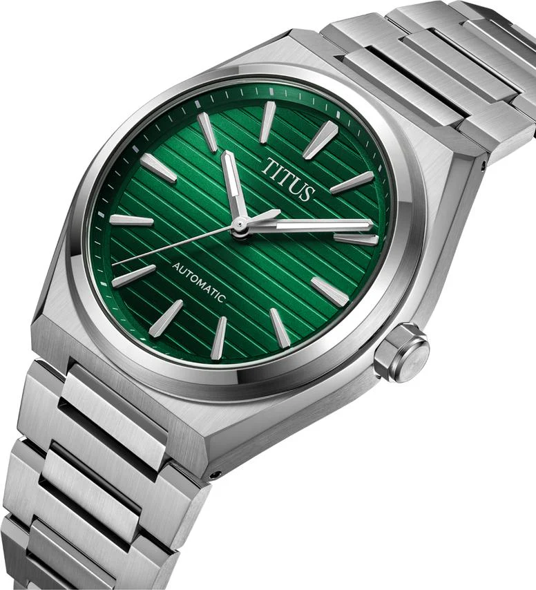 VINYL 3 Hands Mechanical Stainless Steel Watch  W06-03402-003 - Image 2