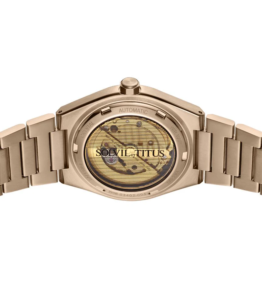 VINYL 3 Hands Mechanical Stainless Steel Watch  W06-03402-004 - Image 3